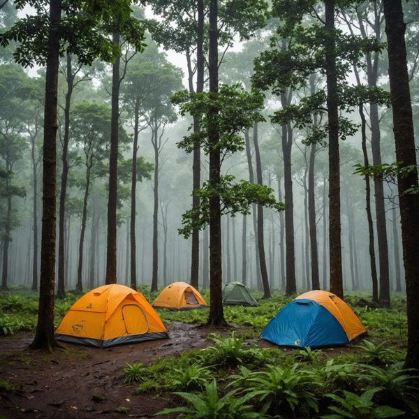 Quels sont les meilleurs conseils pour un camping en forêt dense durant la saison des moussons?